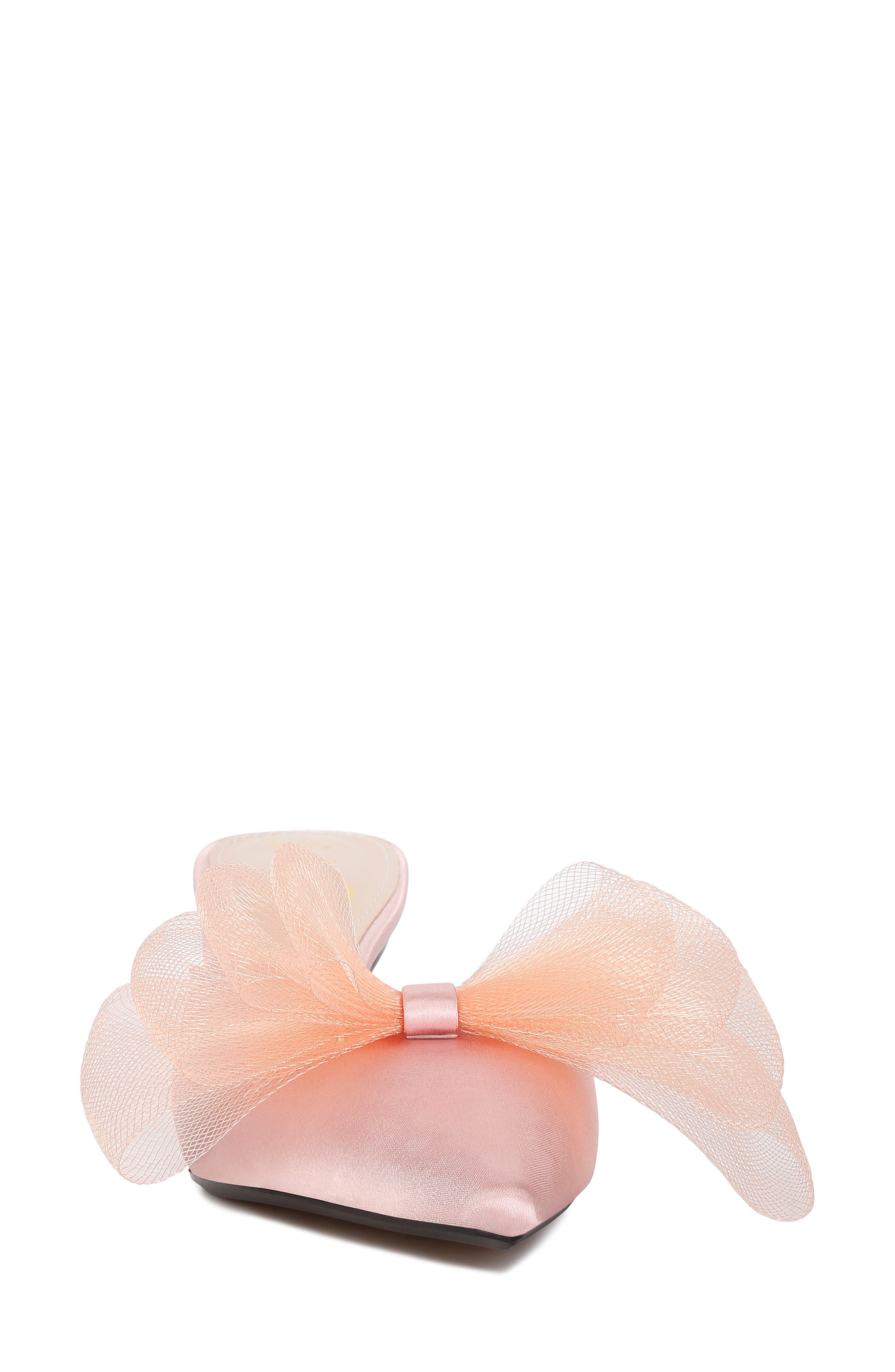 LONDON RAG Asma Bow Embellished Kitten Heel Mule, Alternate, color, Pink