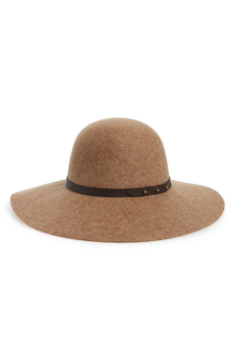 Halogen<sup>®</sup> Refined Wide Brim Wool Floppy Hat, Main, color,
