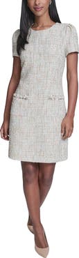KARL LAGERFELD Sequin Tweed Sheath Dress