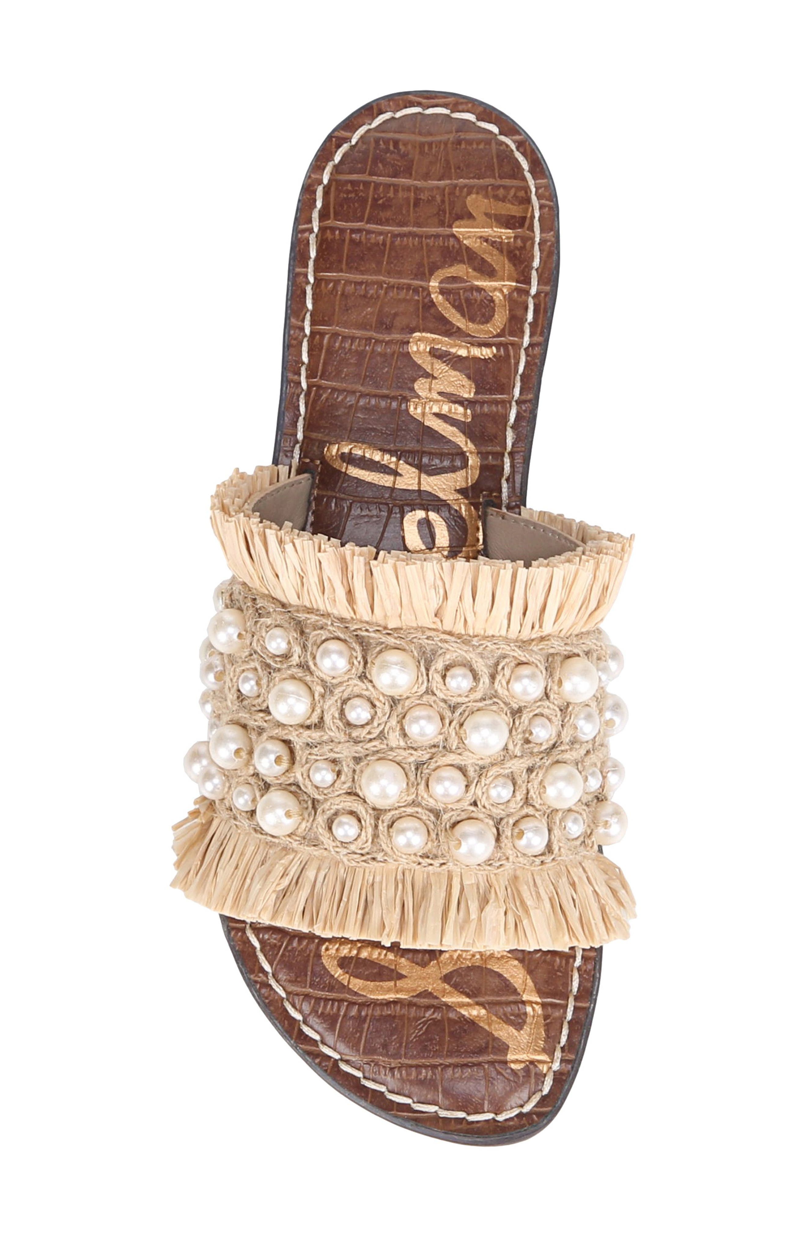 Sam Edelman Guthrie Raffia Slide Sandal, Alternate, color, 