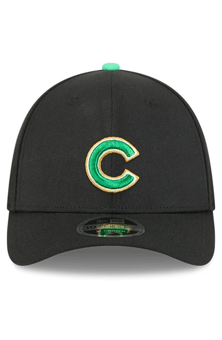 New Era Men's New Era  Black Chicago Cubs 2026 St. Patrick's Day 39THIRTY Flex Hat, Alternate, color, Black