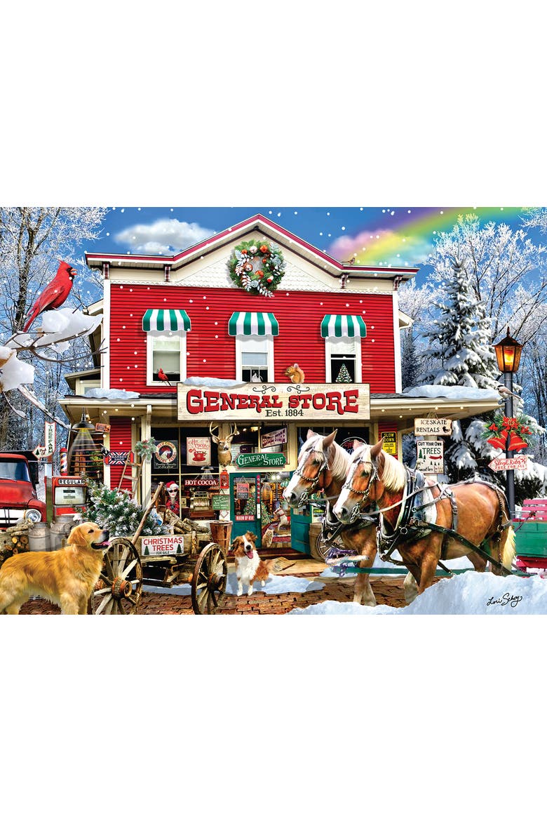 Old General Store Winter 1000 piece Jigsaw Puzzle for Adults, Alternate, color, Multicolor