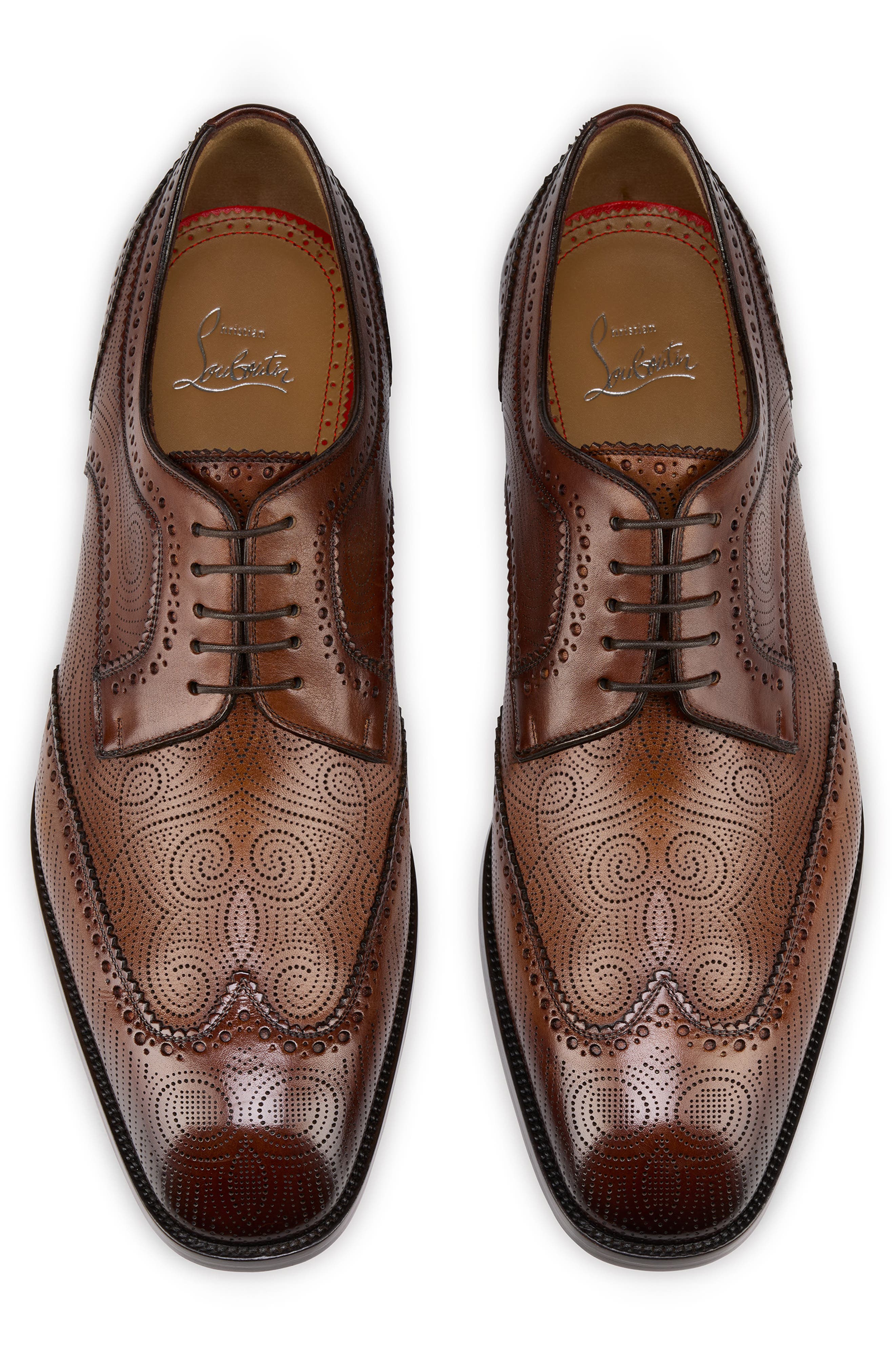 Christian Louboutin Grave Perforated Wingtip Derby, Alternate, color, 