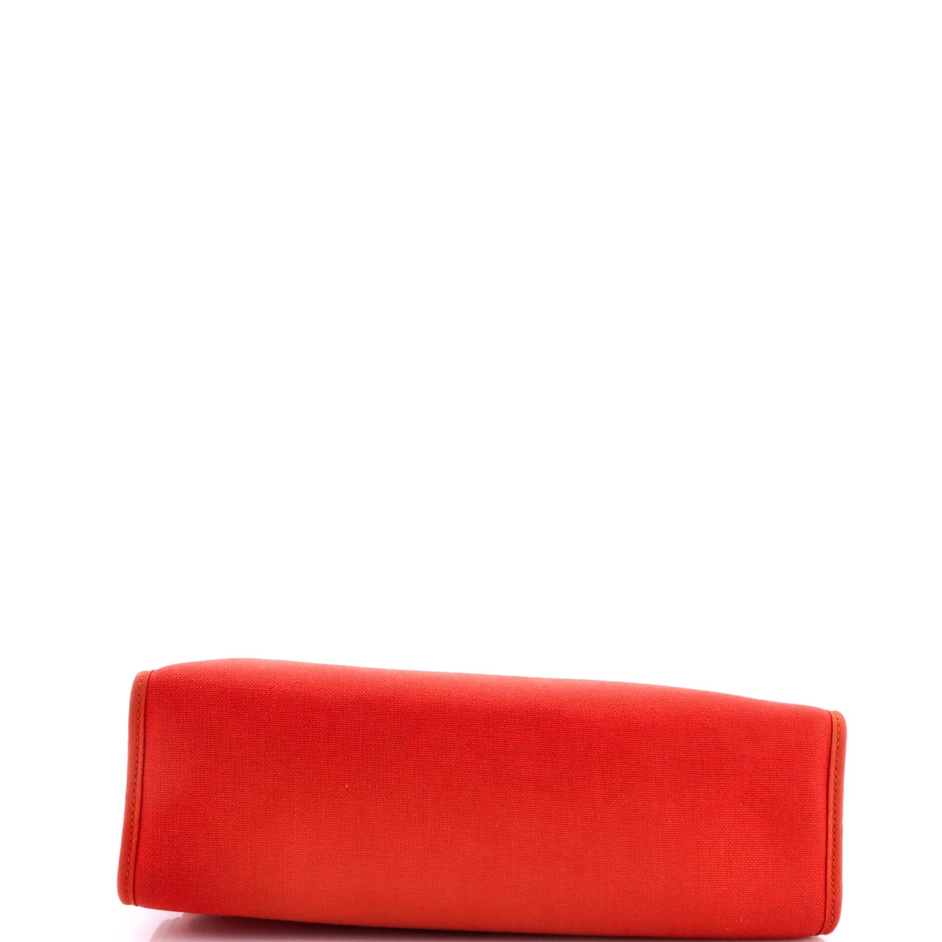Herbag Zip Leather and Toile 31, Alternate, color, Red