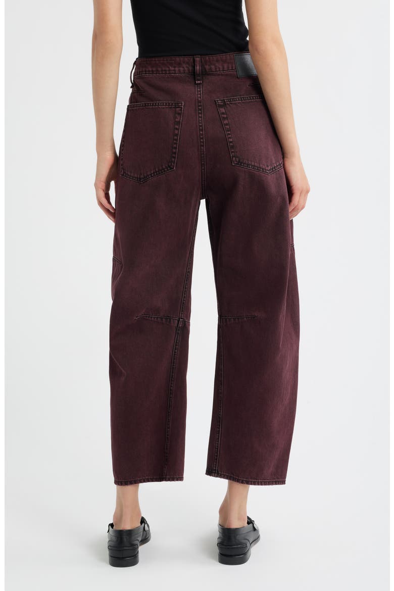 Charlie Super High Waist Crop Barrel Jeans, Alternate, color, BRNTB