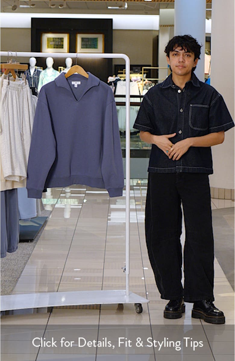 Polo Collar Cotton Blend Sweatshirt, sales video thumbnail