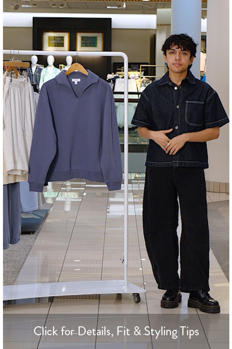 Polo Collar Cotton Blend Sweatshirt video