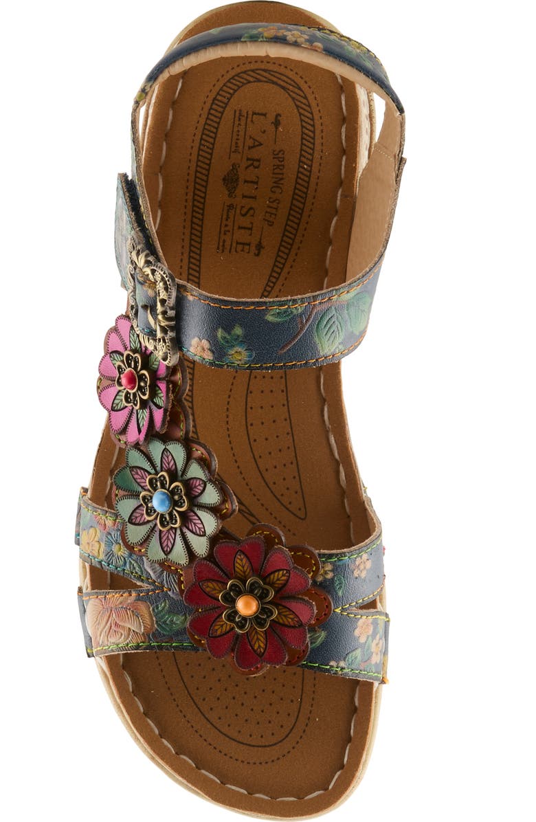 L'Artiste by Spring Step Off Center Sandal, Alternate, color, Navy Multi