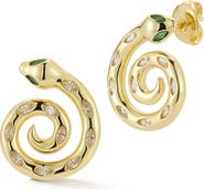 GLAZE JEWELRY Swirl Snake Stud Earrings