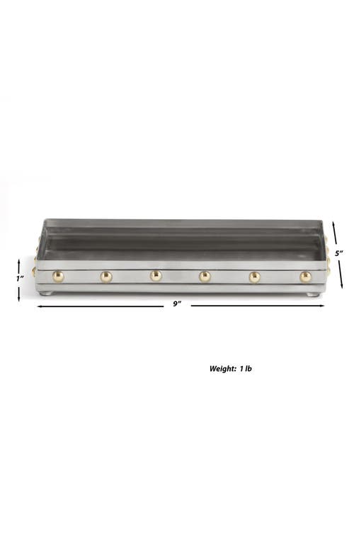 Roselli Trading Company Rivets 3-piece Bathroom Set In Silver