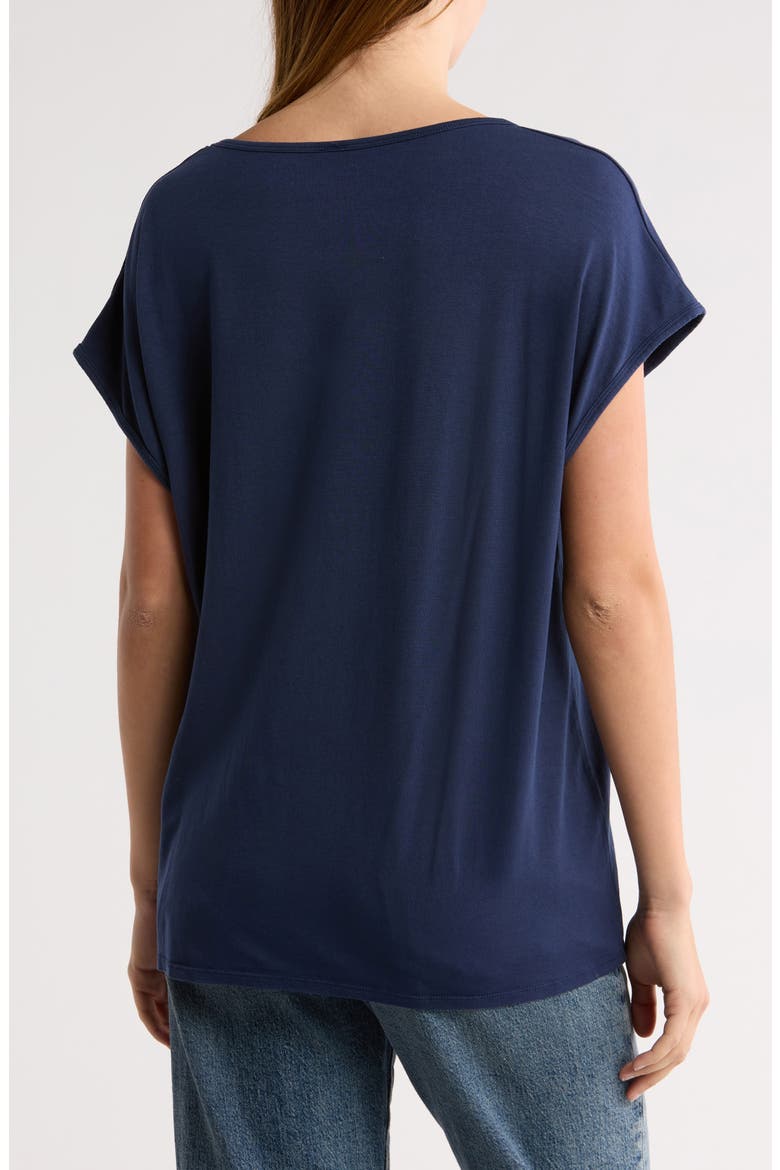 Round Neck Dolman Sleeve Top, Alternate, color, DEJA VU BLUE