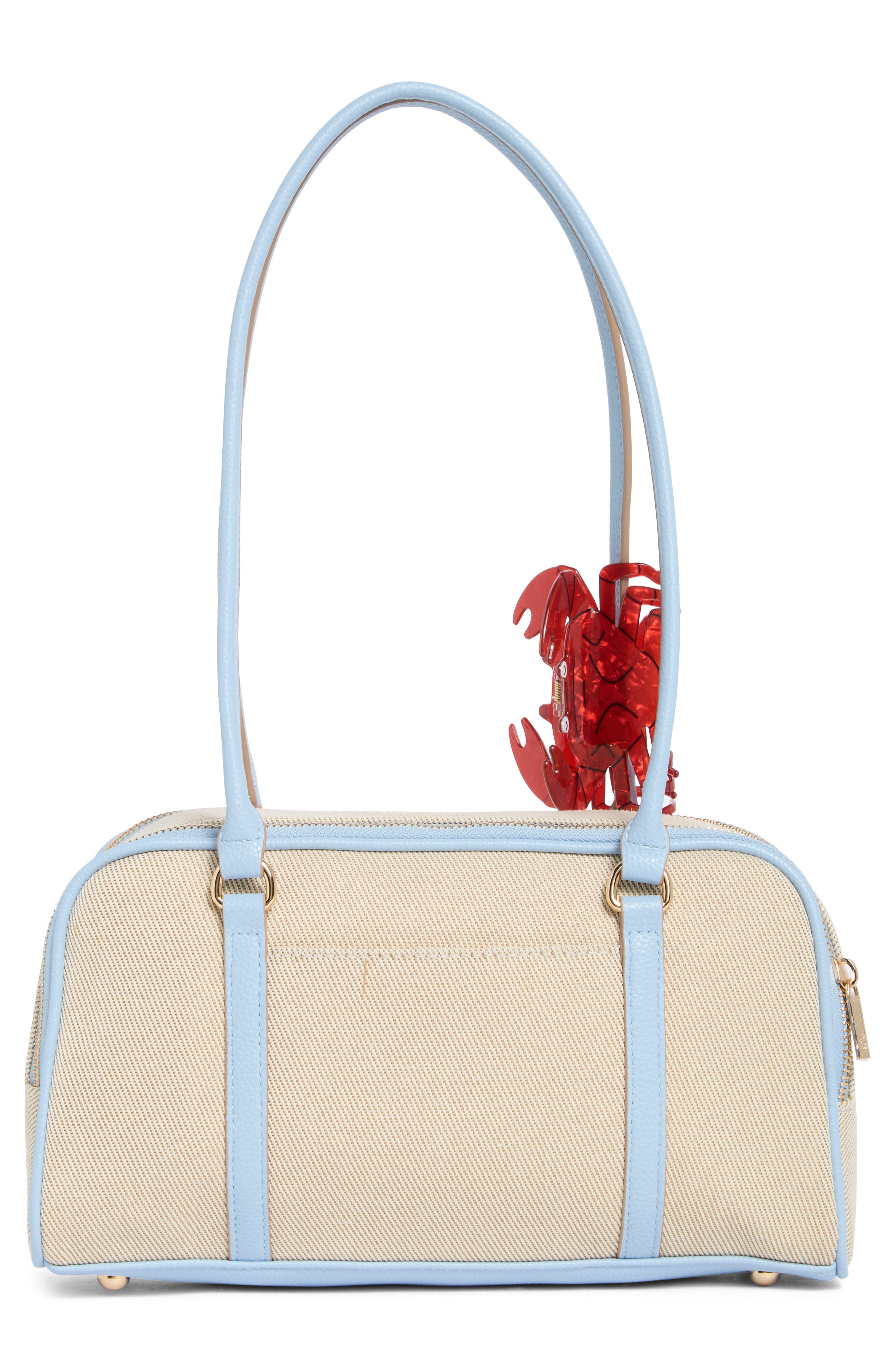 Nanette Lepore East/West Double Section Shoulder Bag, Alternate, color, Twill-Skyway