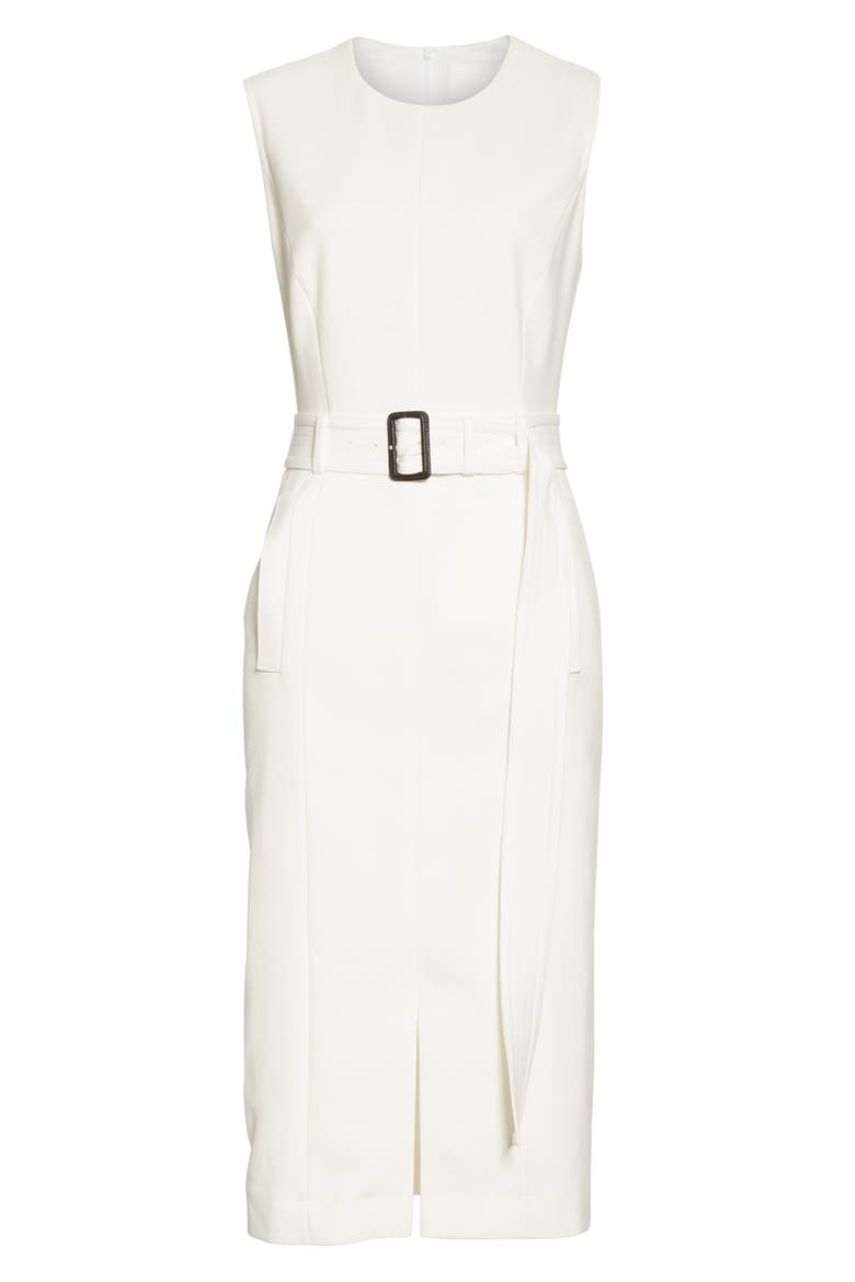 Dadoria Belted Sheath Dress, Alternate, color, VANILLA LIGHT