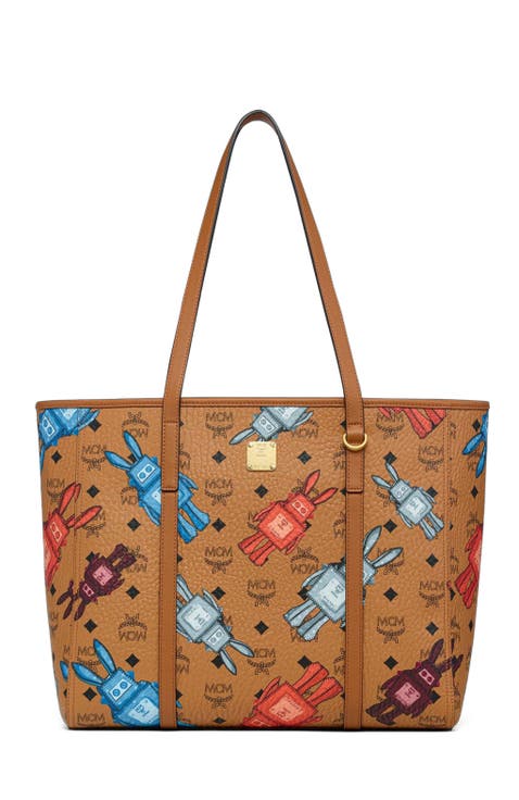 Medium Toni Top-Zip Shopper in Rabot Visetos