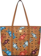 MCM Medium Toni Top-Zip Shopper in Rabot Visetos