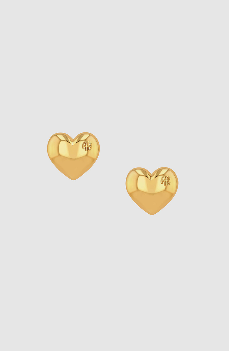 ANINE BING Heart Earrings, Main, color, 