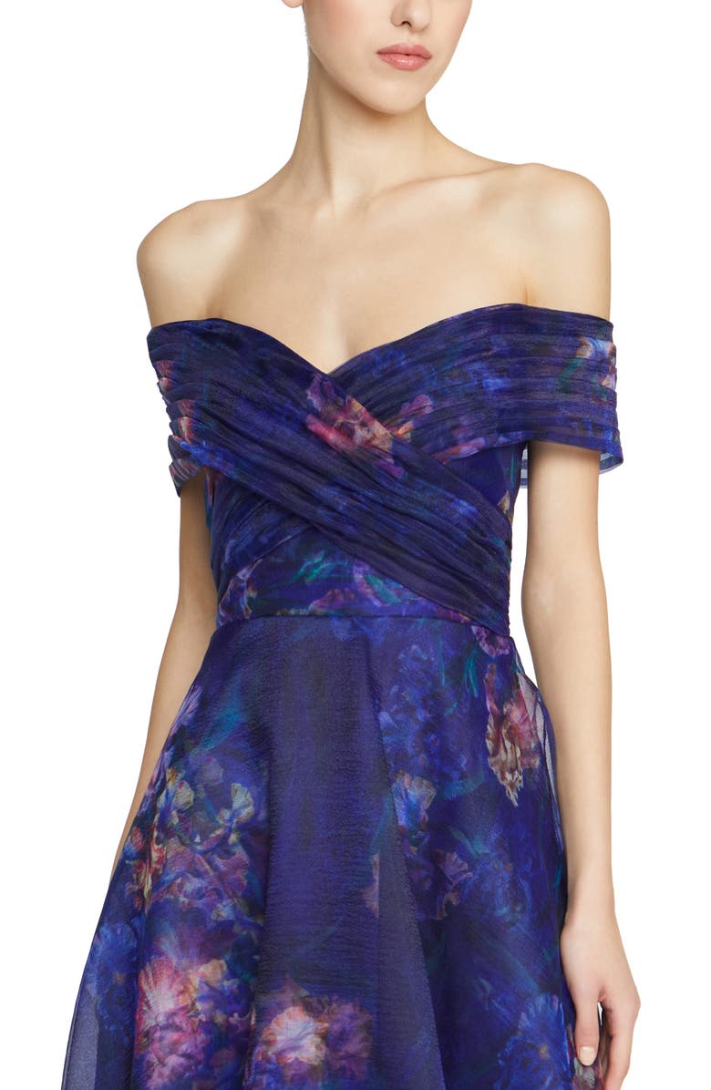 Theia Desiree Off the Shoulder Cocktail Dress, Alternate, color,