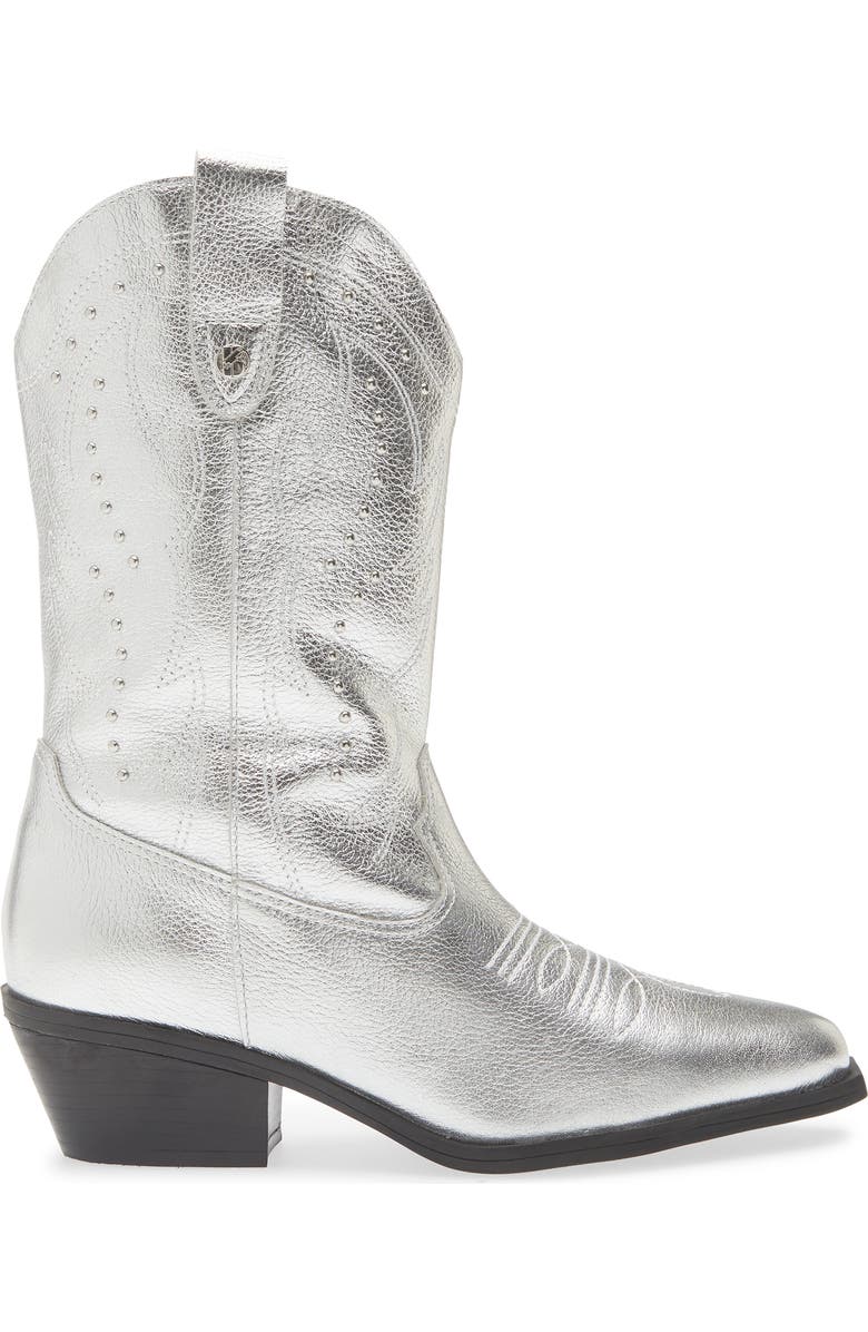 Bottero Metallic Western Boot, Alternate, color,