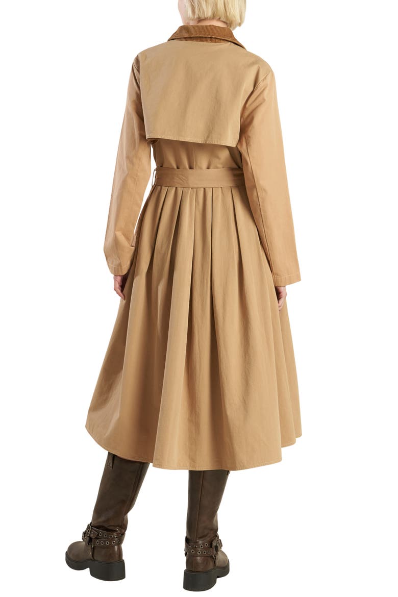 Cotton Trench Midi Dress, Alternate, color, CAMEL