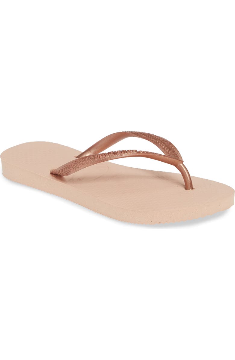 Havaianas Slim Flip Flop, Alternate, color, Ballet Rose