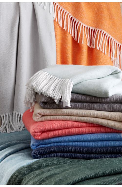 Matouk Pezzo Throw Blanket In Deep Coral