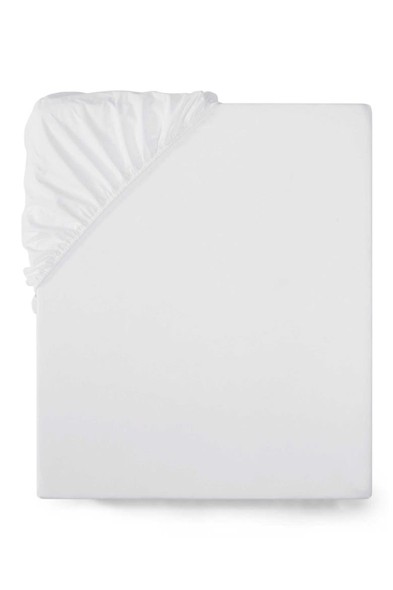 Essentials Cotton Fitted Sheet, Main, color, WHITE