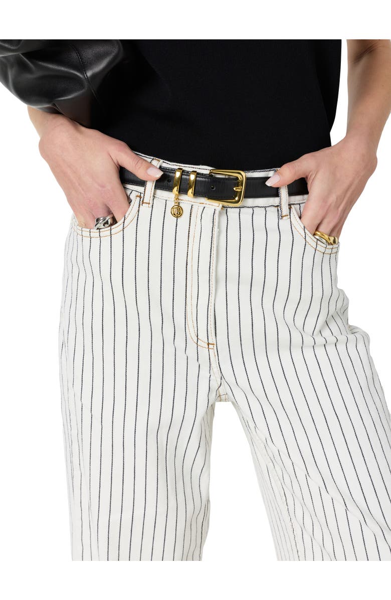 GERARD DAREL Amaliah Striped Wide Leg Jeans, Alternate, color, Ecru