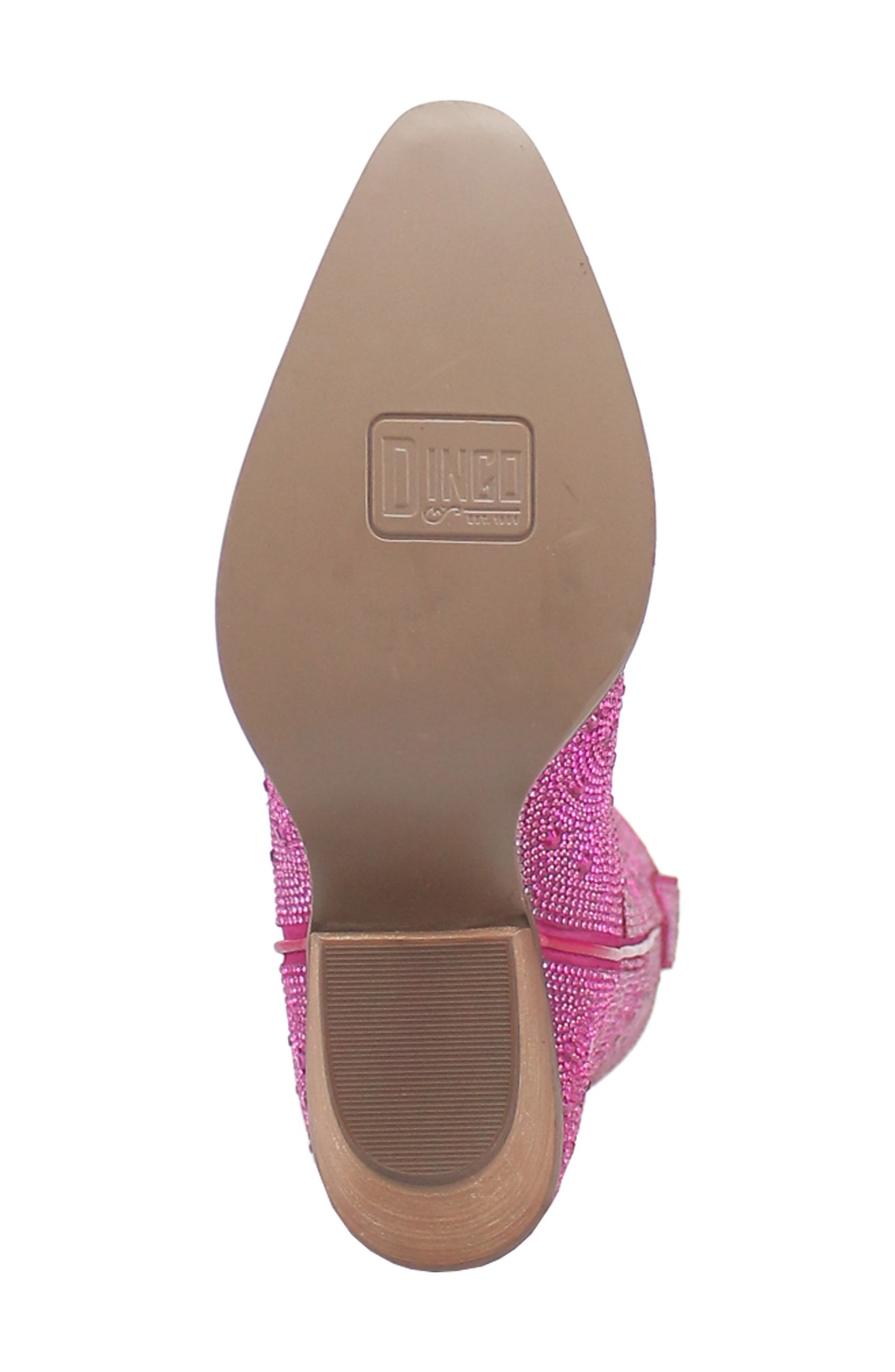 Dingo Silver Dollar Rhinestone Western Boot, Alternate, color, Fuchsia