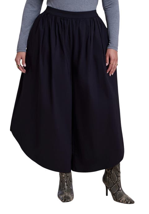 Rounded Wide Leg Cropped Pant (plus)