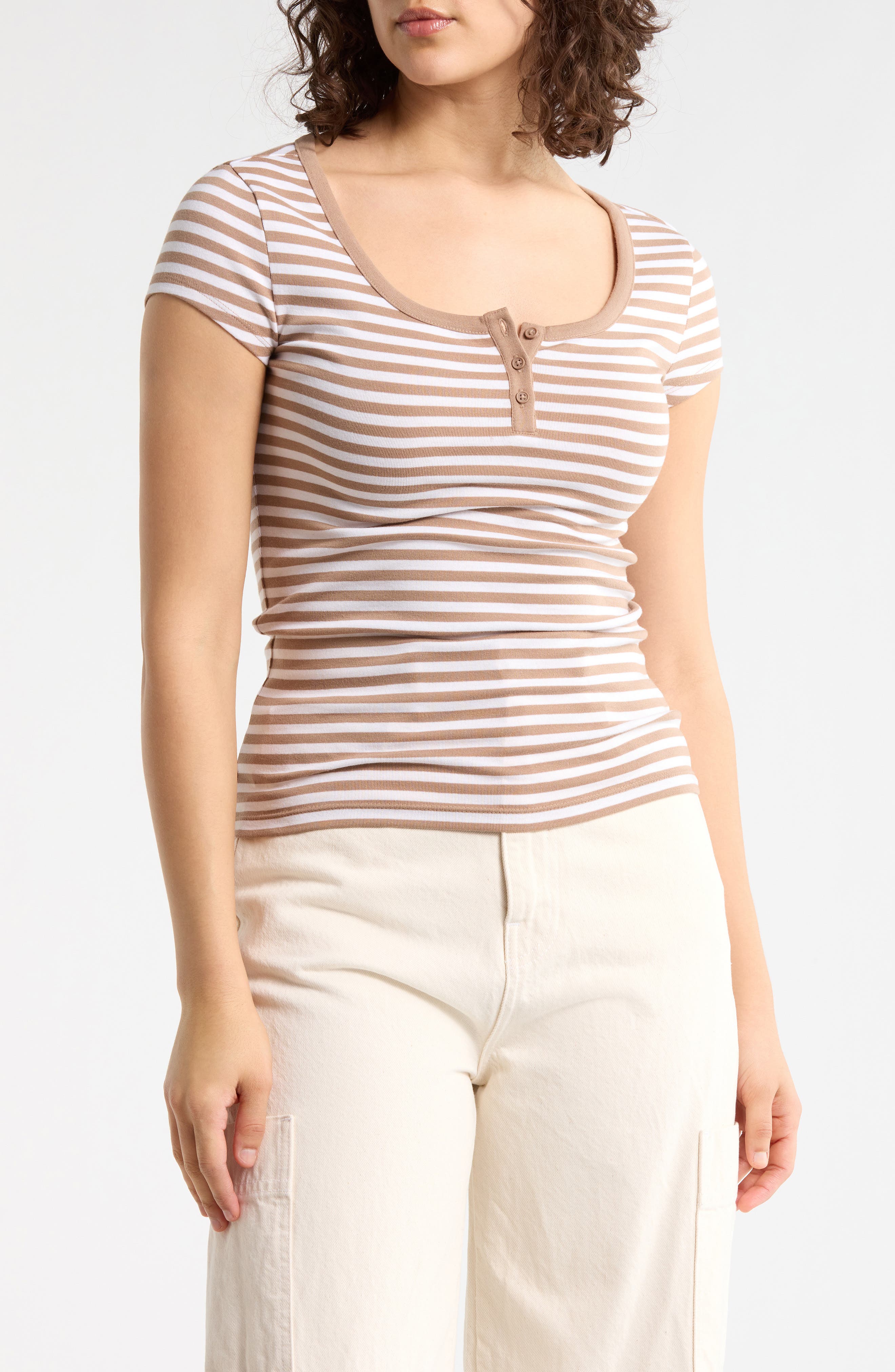Short Sleeve Henley T-Shirt - image 5