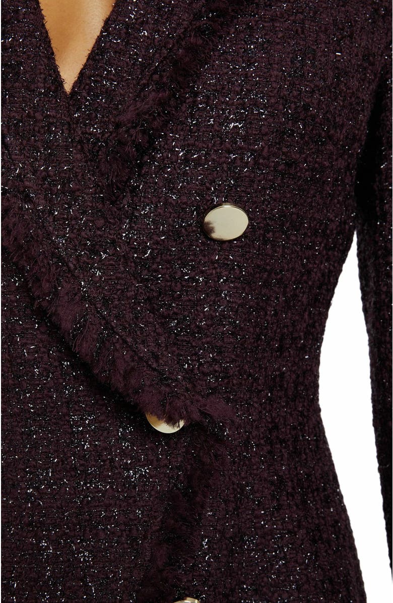 Santorelli SABA Double Breasted Jacket in Fancy Tweed, Alternate, color,