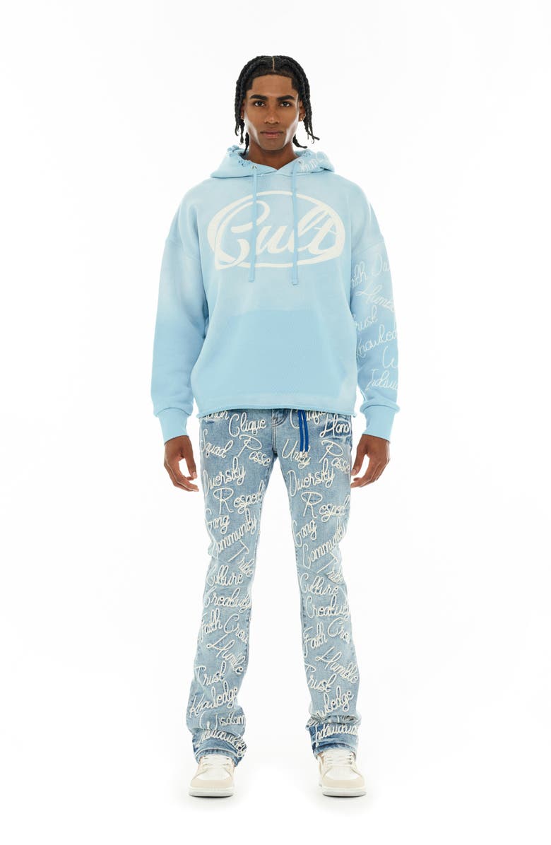 Cult of Individuality Logo Cotton Hoodie, Alternate, color, Blue Glow