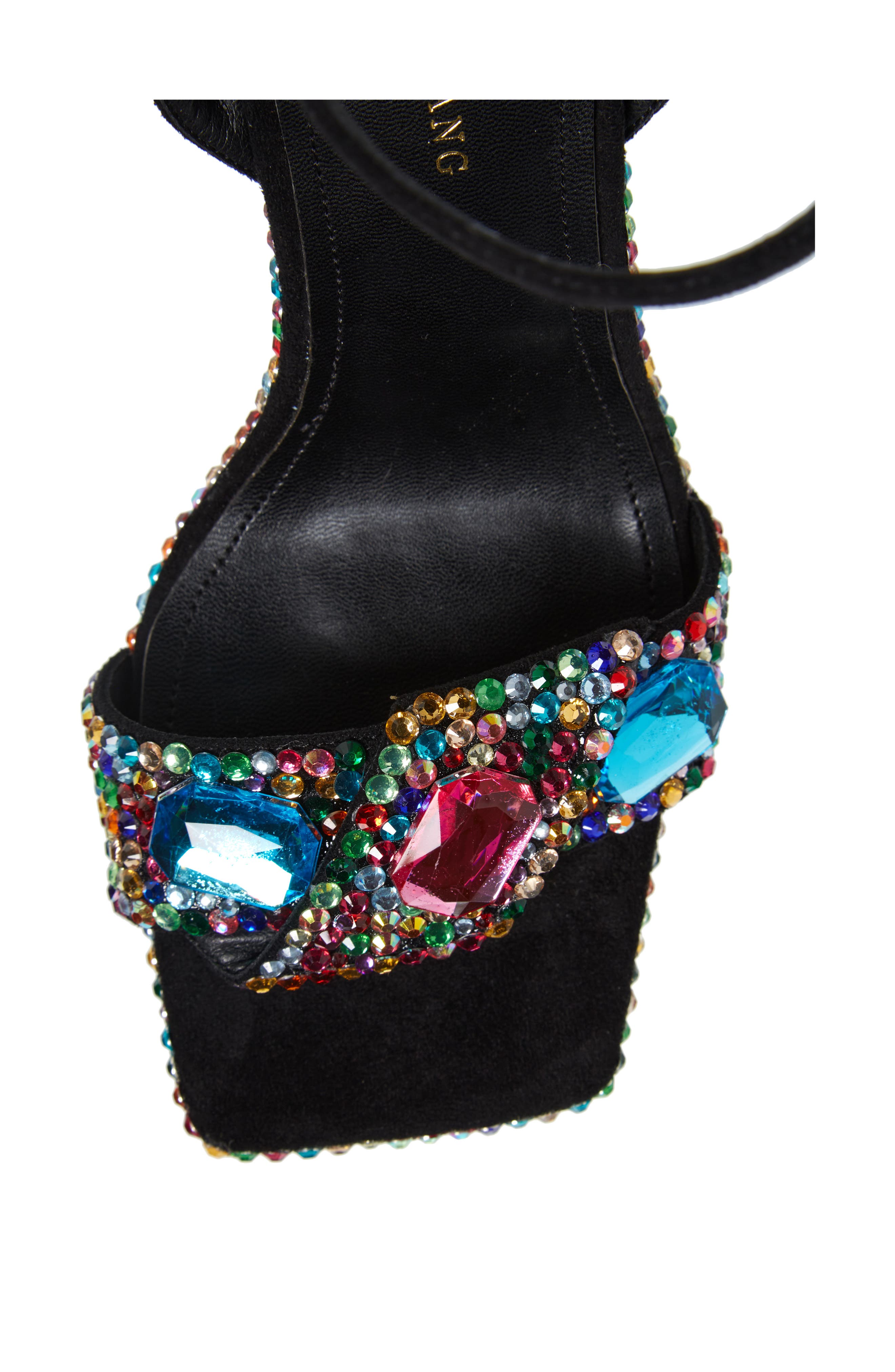 AZALEA WANG Discoball Ankle Strap Sandal, Alternate, color, 