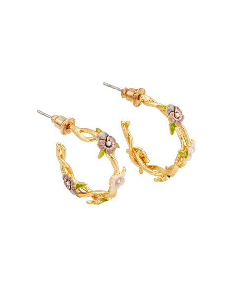 Wildflower Hoop Earrings