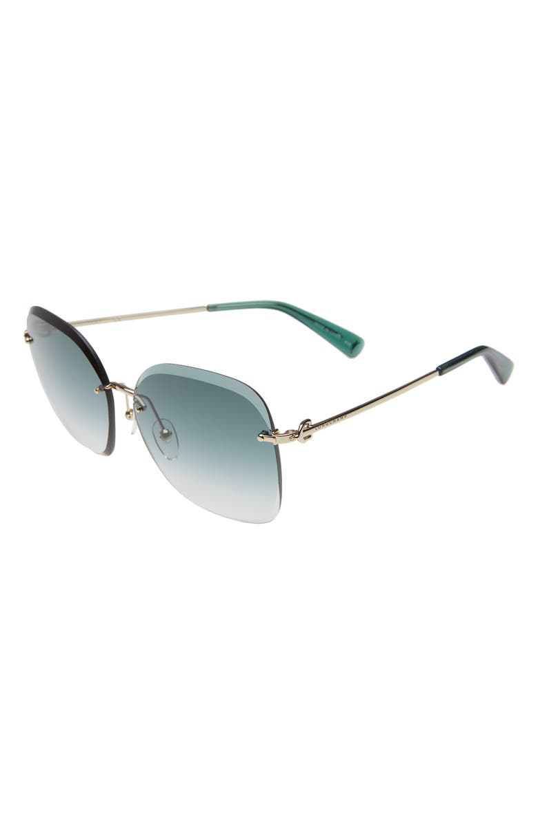 Longchamp Amazone 60mm Gradient Rimless Round Sunglasses, Alternate, color, 