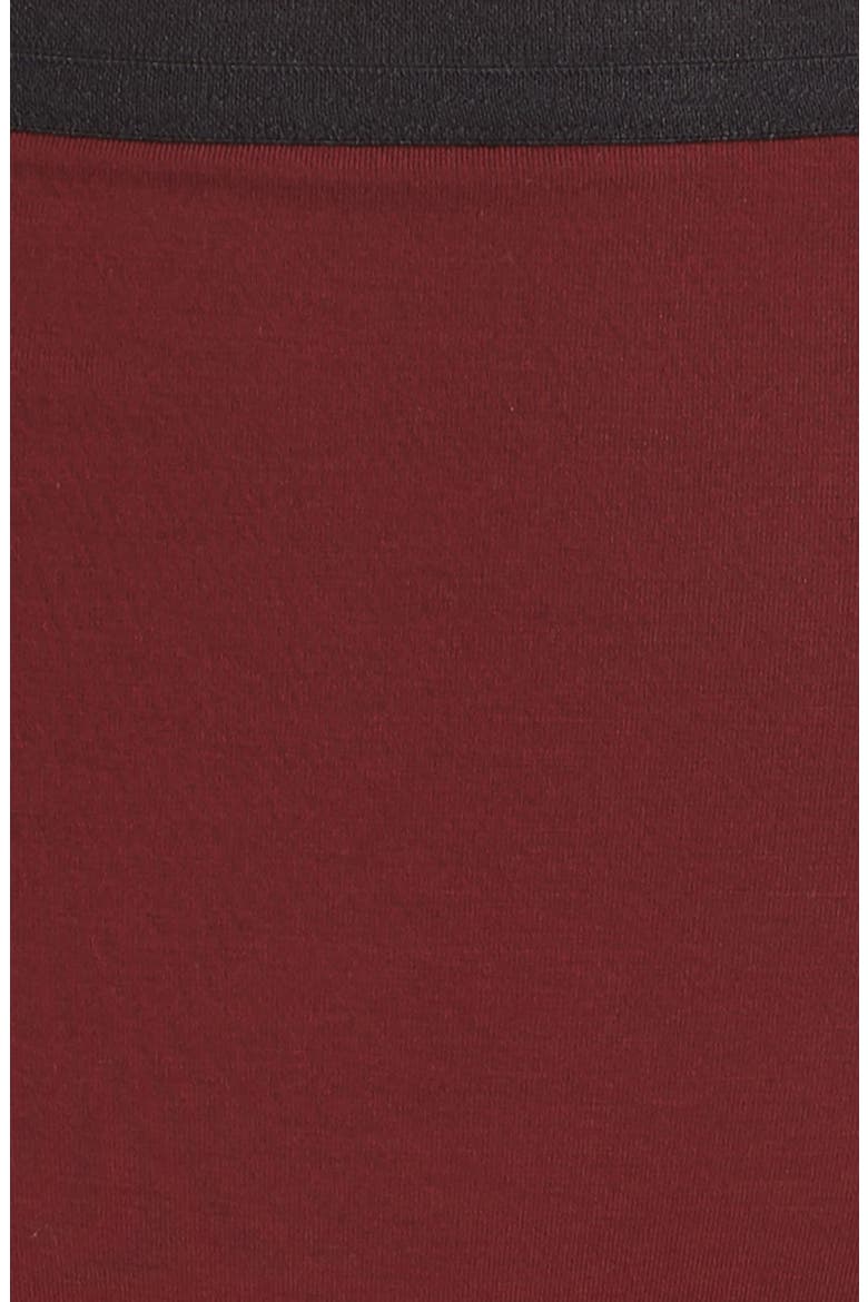 High Waist Thong, Alternate, color, MAROON/ BLACK