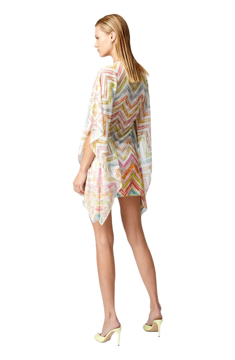 Missoni Short Covered Up Caftan In Printed Tulle, Alternate, color, Multicoloured