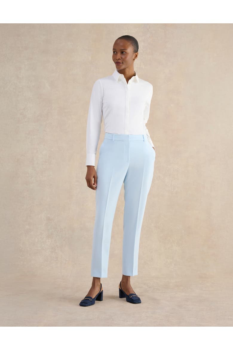 Keighley High Waisted Slim Leg Trousers, Alternate, color, Pale Blue