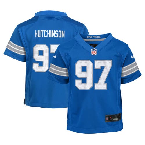 Nike Kids' Toddler  Aidan Hutchinson Blue Detroit Lions Game Jersey
