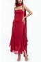 Asymmetri Chiffon Slipdress with Scarf