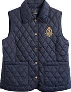 Lauren Ralph Lauren Crested Quilted Vest