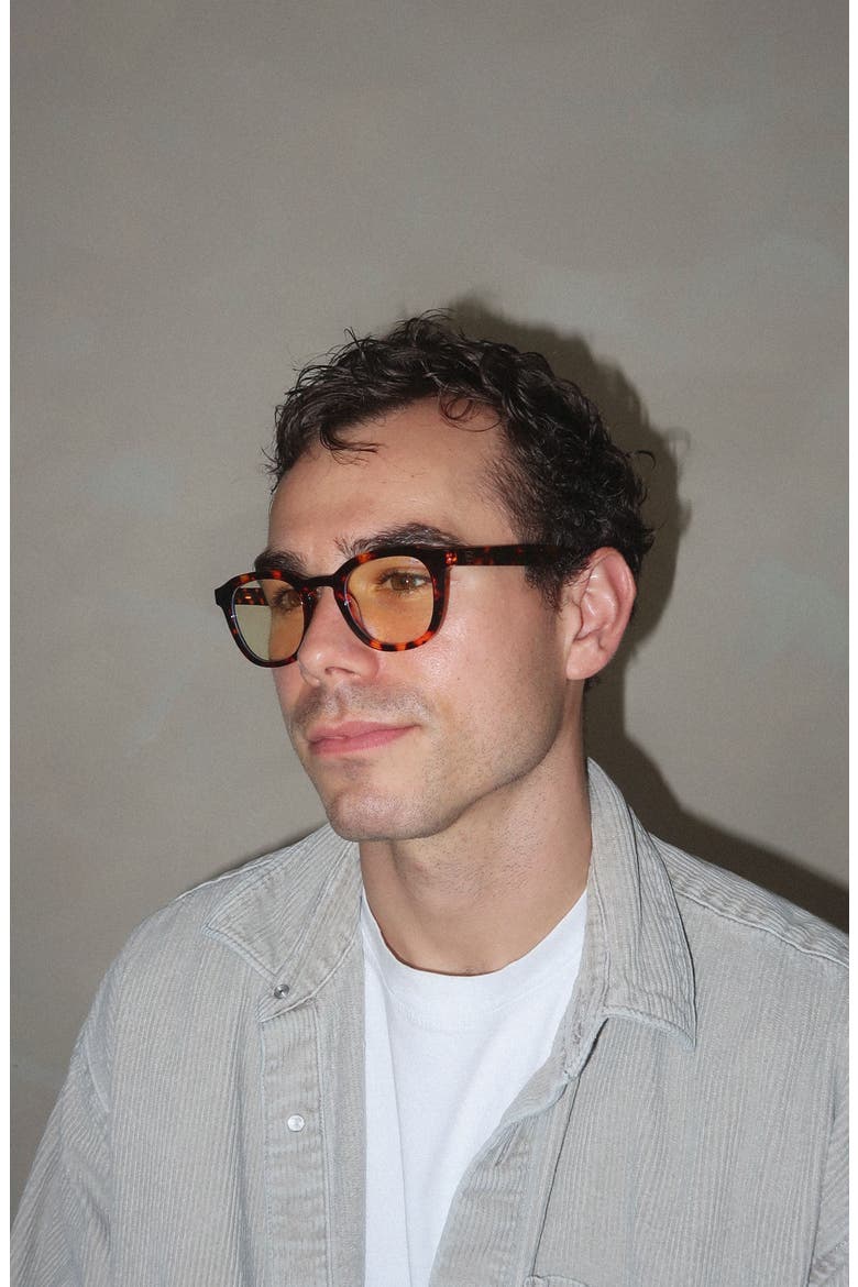 JB Round Blue Light Glasses, Alternate, color, Tortoise Shell
