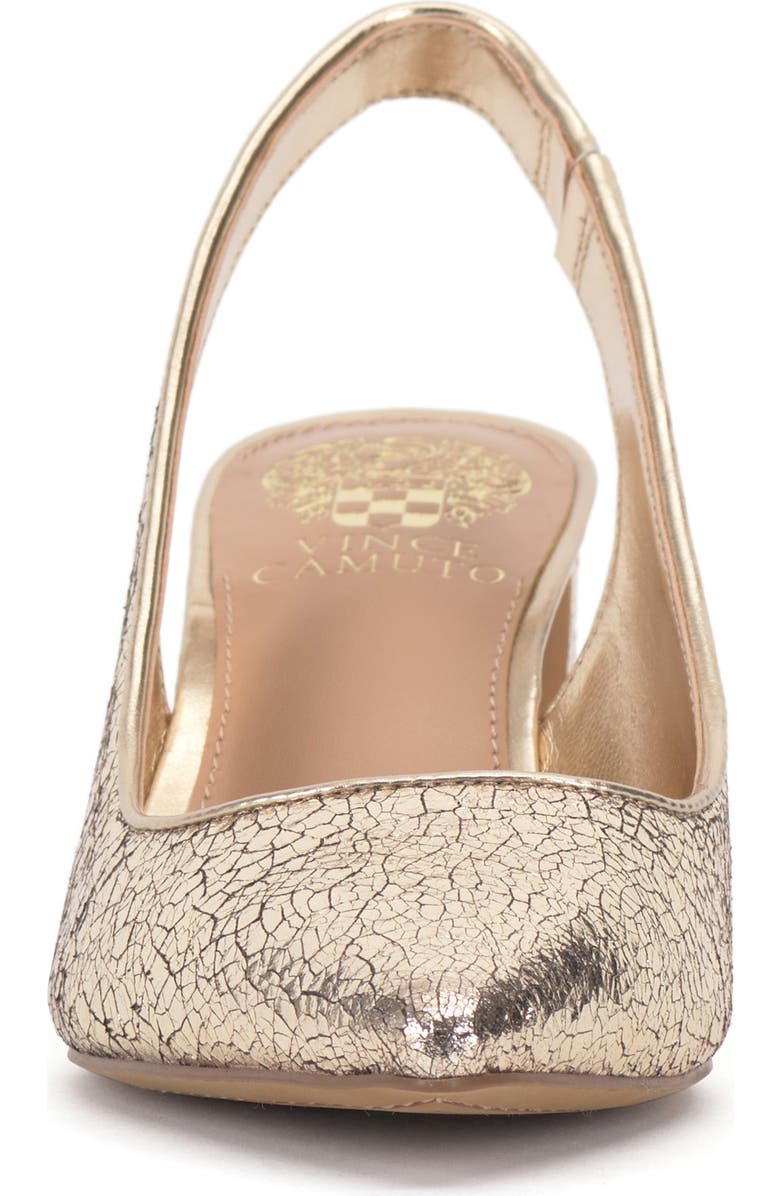 Vince Camuto Hamden Pointed Toe Slingback Pump, Alternate, color, Gold