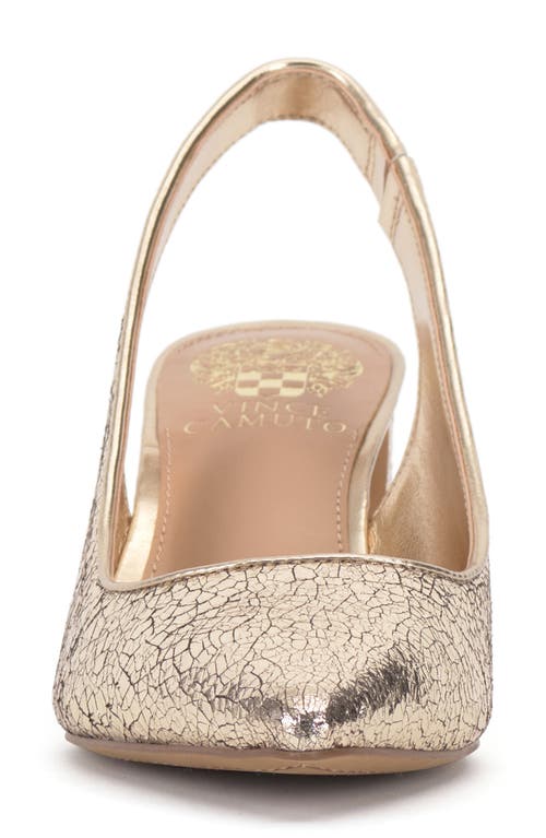 Vince Camuto Hamden Pointed Toe Slingback Pump In Gold
