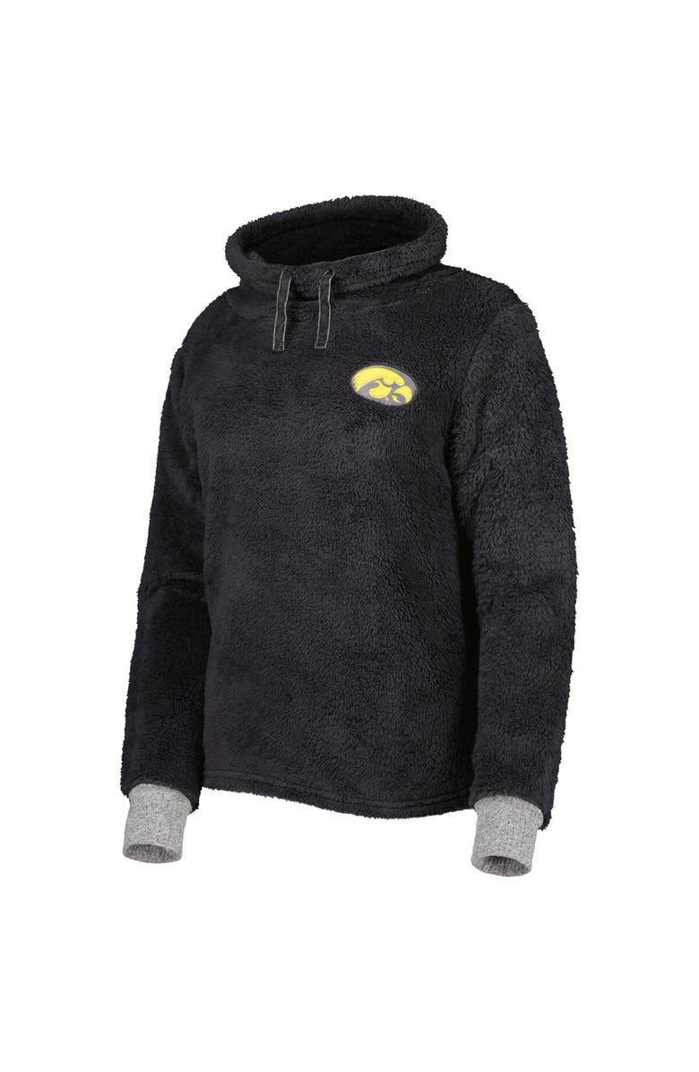 CAMP DAVID Women's Charcoal Iowa Hawkeyes Fluffy Cowl Pullover, Alternate, color,