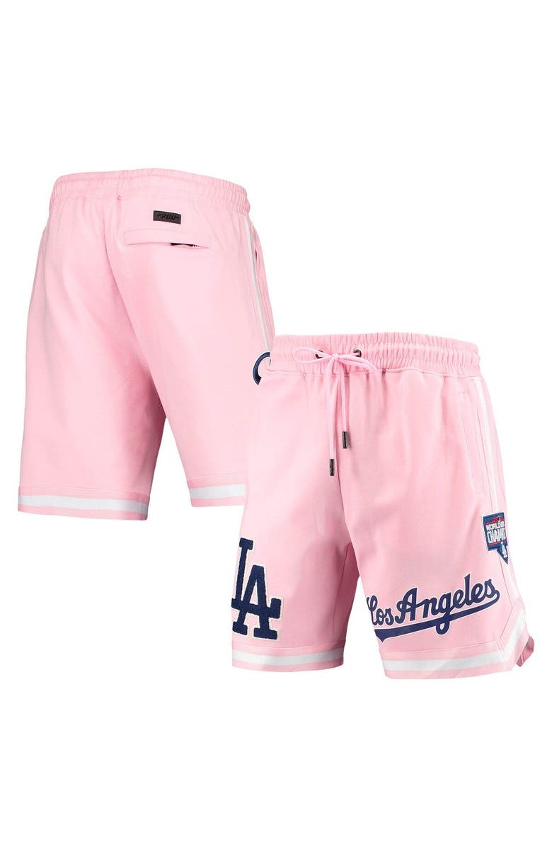 PRO STANDARD Men's Pro Standard Pink Los Angeles Dodgers Logo Club Shorts, Main, color, 