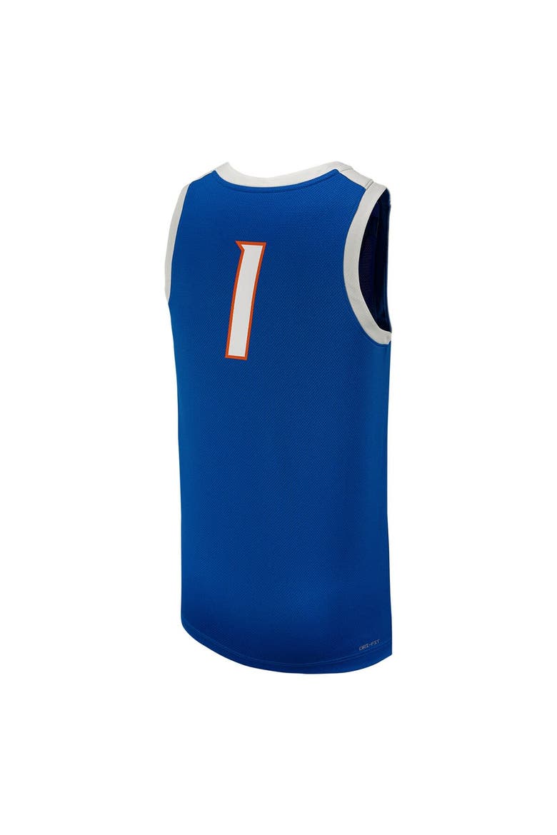 Men's Nike #1 Royal Boise State Broncos Replica Basketball Jersey, Alternate, color, Royal