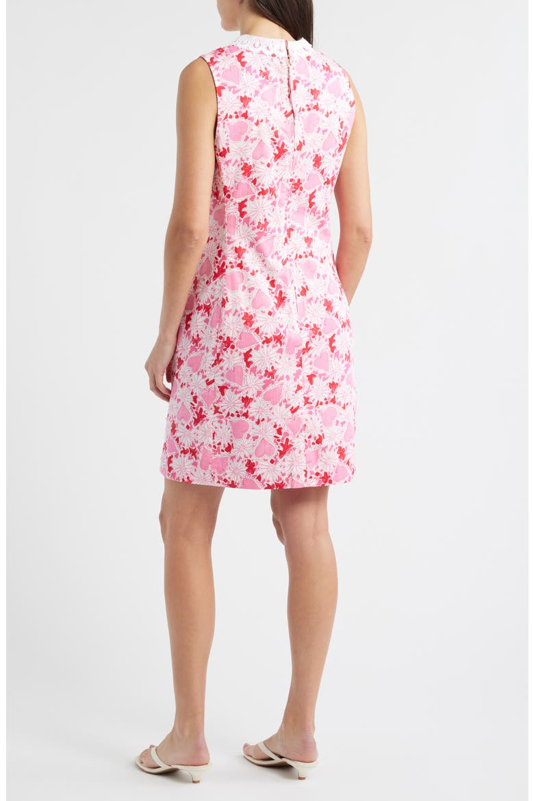 Cleodora Sleeveless Stretch Shift Dress, Alternate, color, COCONUT DEAR HEART