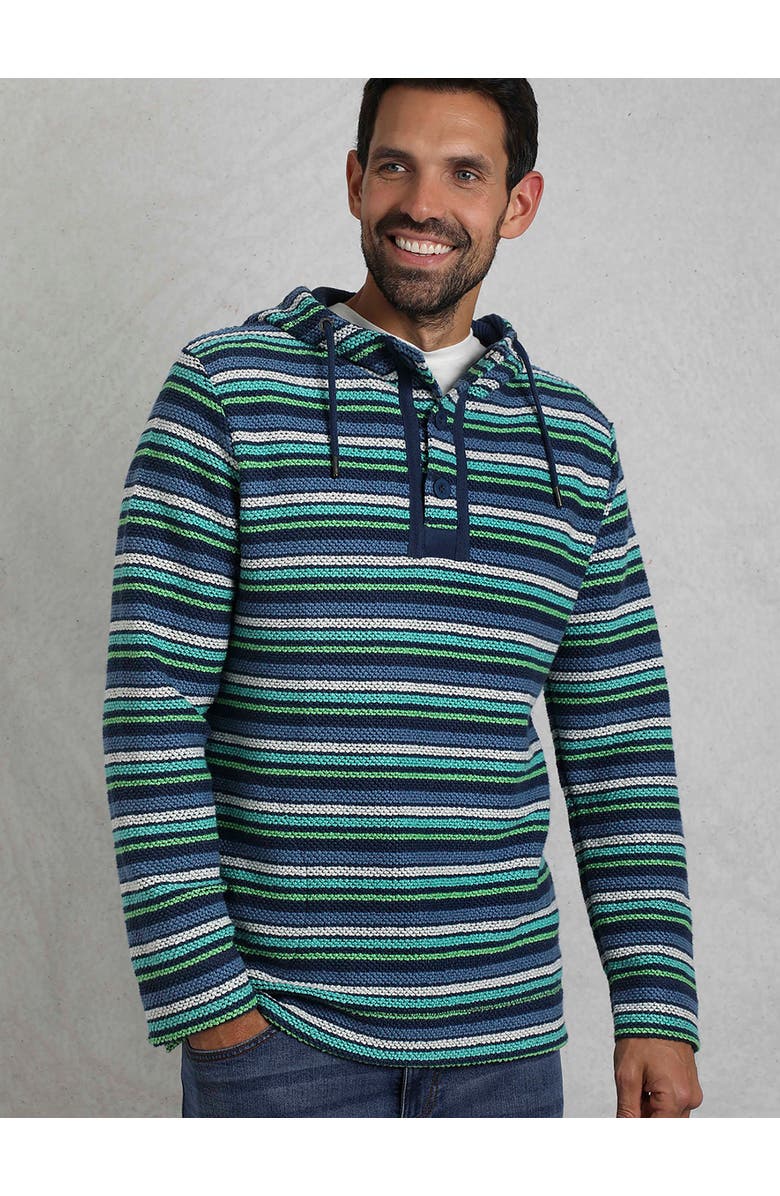 Weird Fish Payson Striped Macaroni Hoodie, Alternate, color, Ensign Blue
