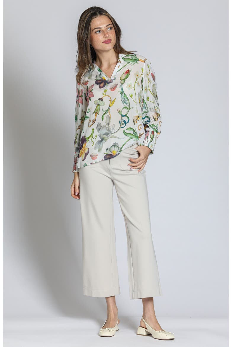 Ponte Wide Leg Crop Pants, Alternate, color, CHAMPAGNE